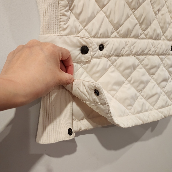 Ralph Lauren Equestrian Crest Quilted Vest Women's Large Cream Quiet Luxury 🐎✨ - Picture 10 of 12